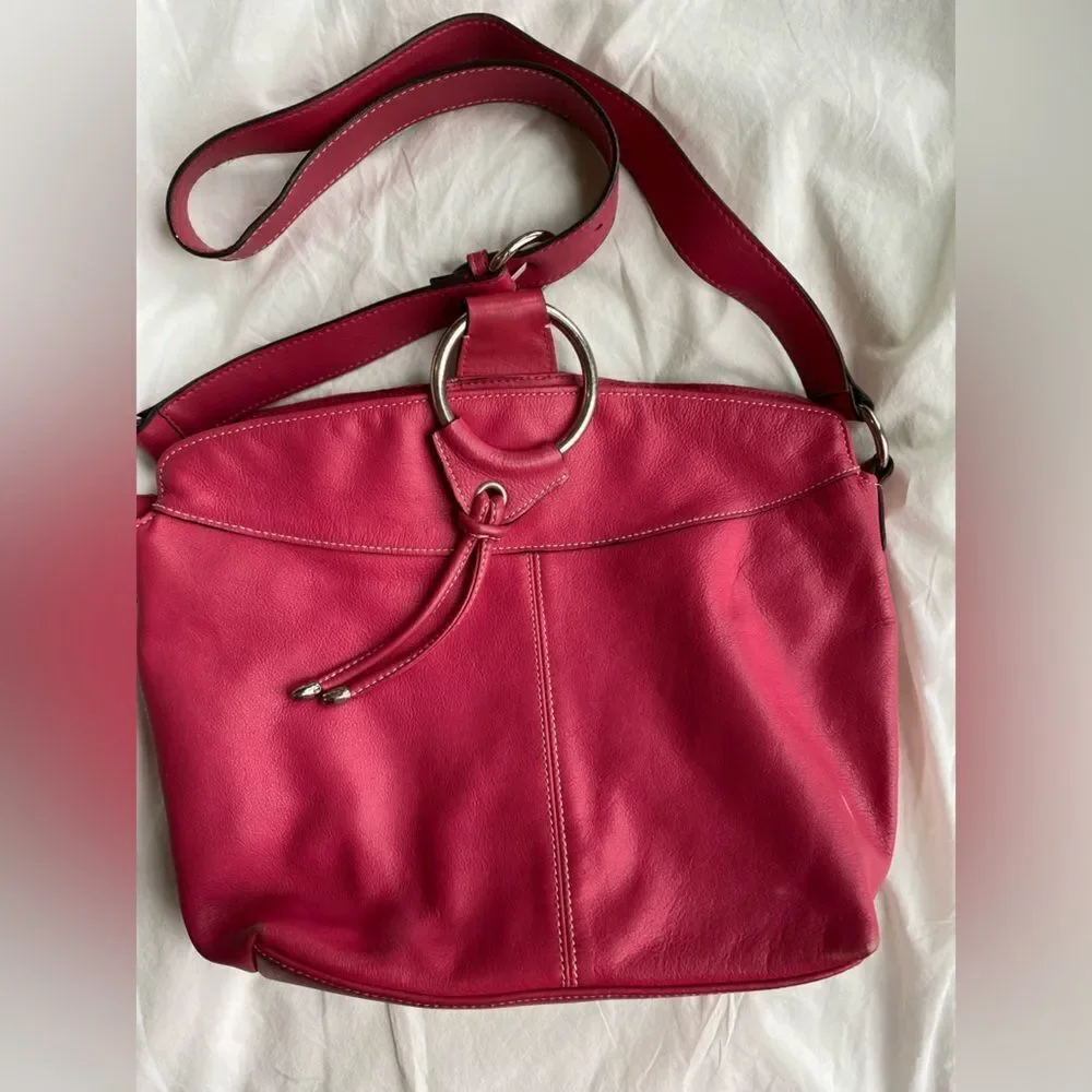 Fuschia Pink Y2K Leather Handbag